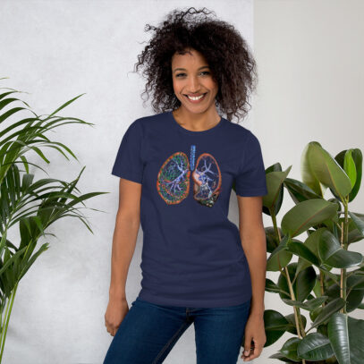 Pollution and Health - T-Shirt - navy - women2 - Newsontshirt